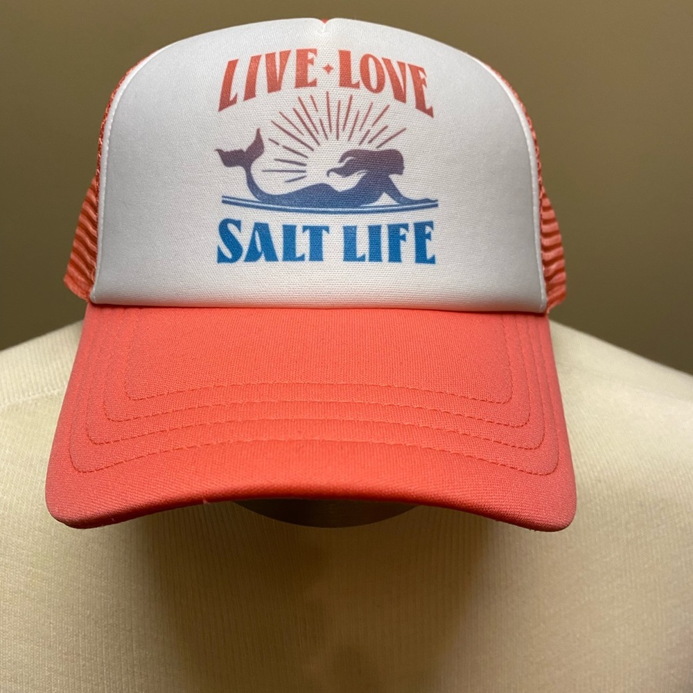 Salt Life Women’s Salmon Pink  Live Love Mermaid SnapBack Hat NEW